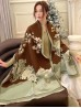 Floral Design Blanket Scarf Floral Design Blanket Scarf
